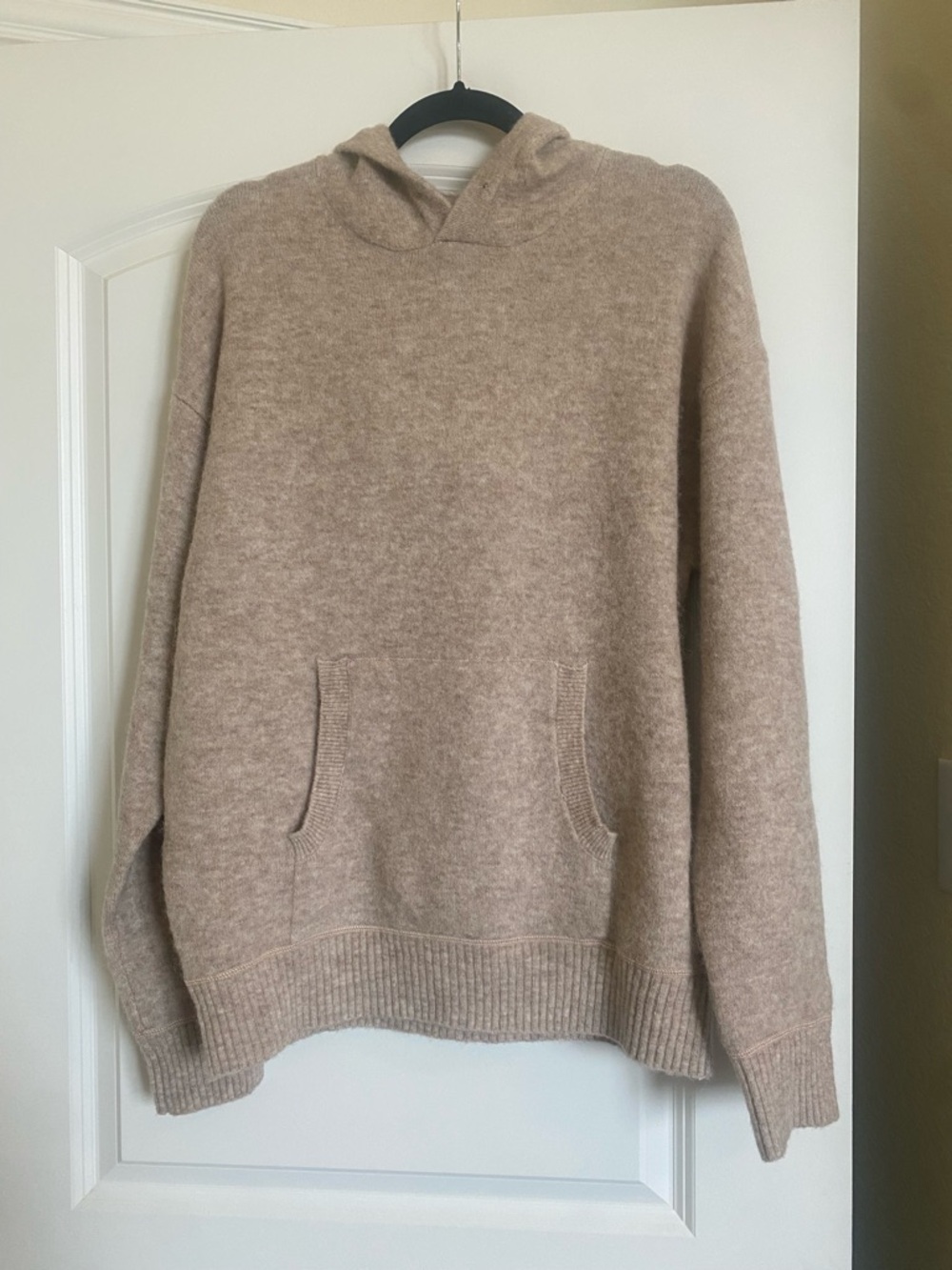 Joe's Jeans Neutral Taupe Hooded Knit Pullover